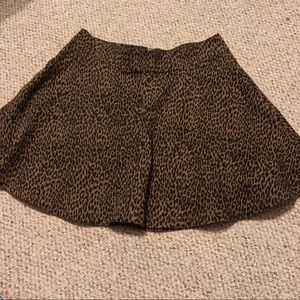 Cheetah leopard animal print skater skirt